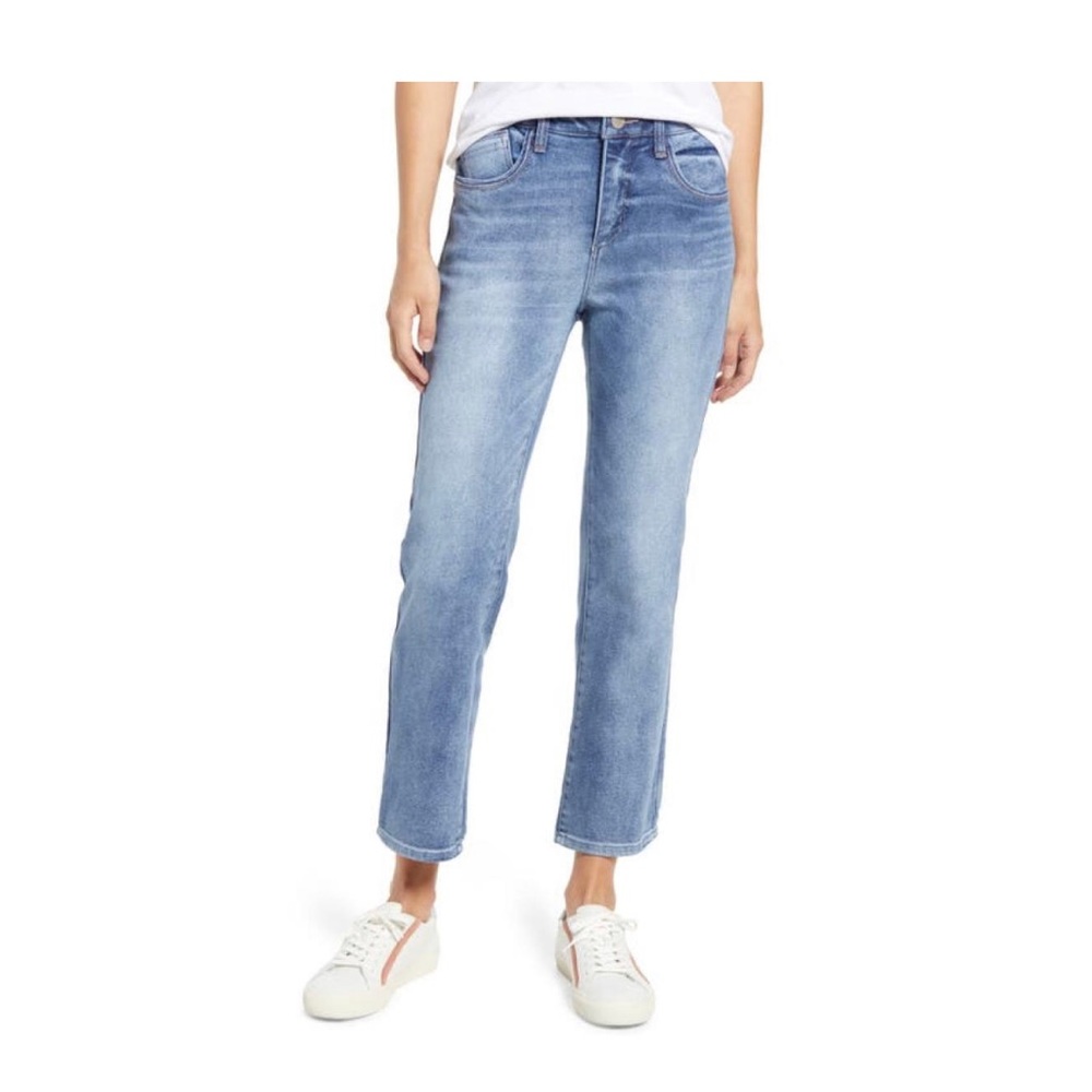 Wit & Wisdom 'Ab'Solution High Waist Ankle Straight Leg Jeans at Nordstrom